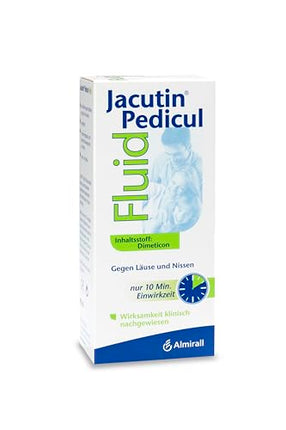 Jacutin Pedicul Fluid, efektīva galvas utu ārstēšanas metode, 10 minūšu šķīdums pret galvas utīm, kāpuriem un gnīdām, piemērots visu vecumu cilvēkiem, 100 ml