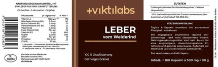 Ar zāli barotas liellopu aknas - 100% no ilgtspējīgām ganību saimniecībām Zviedrijā - Liofilizētas, lai nodrošinātu maksimālu barības vielu blīvumu - Dabīgi bagātas ar A un B12 vitamīniem - 180 kapsulas