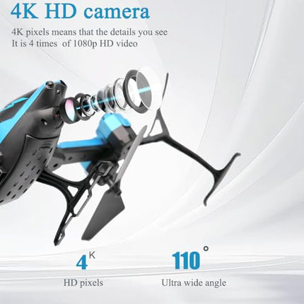 OBEST 2.4G RC drons ar HD 1080P kameru bērniem, var uzņemt fotoattēlus un video, kvadrokopters ar 3D pagriezieniem, 15 minūšu lidojuma laiks, rotaļu drons-helikopters bērniem un iesācējiem