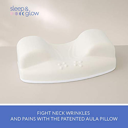 Sleep&amp;Glow pretnovecošanās Aula spilvens - veselīgs miegs uz muguras - palīdz rehabilitācijā pēc sejas estētikas un plastiskās ķirurģijas