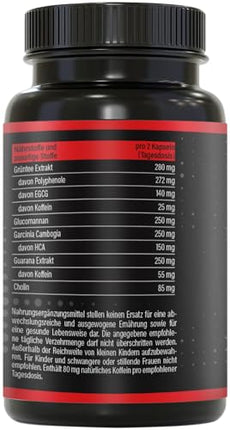 BRNR TURBO BRNR tūlītējas vielmaiņas formula ar holīnu, zaļās tējas ekstraktu, glikomanānu, garciniju, guarānu, 120 kapsulas