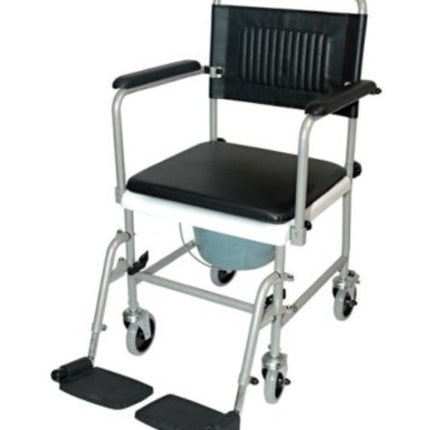Tualetes ratiņkrēsls TRS 130 hroms/melns (Drive Medical), Tualetes palīglīdzekļi