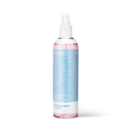 Satisfyer sieviešu rotaļlietu tīrīšanas dezinfekcijas aerosols | Bezalkoholiska tīrīšanas formula | Aizsargā pret baktērijām un vīrusiem | Piemērots arī silikona rotaļlietām | 300 ml