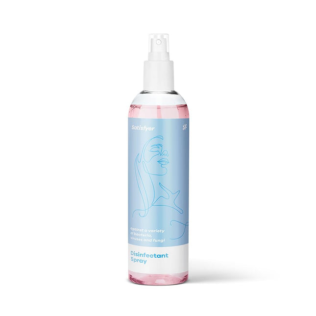 Satisfyer sieviešu rotaļlietu tīrīšanas dezinfekcijas aerosols | Bezalkoholiska tīrīšanas formula | Aizsargā pret baktērijām un vīrusiem | Piemērots arī silikona rotaļlietām | 300 ml