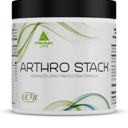 PEAK Arthro Stack - 120 kapsulas | 30 porcijas | ar glikozamīna sulfātu, hondroitīna sulfātu, metilsulfonilmetānu, metilsulfonilmetānu (MSM) un kolagēna peptīdiem UC-II