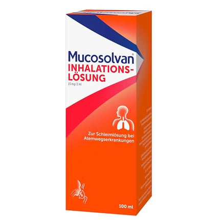 MUCOSOLVAN® inhalācijas šķīdums 2 x 100 ml - gļotu šķīdums inhalācijām klepus gadījumā: Atšķaida gļotas, atvieglo klepu un attīra bronhus