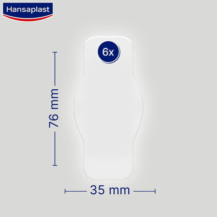 Hansaplast Plaster Second Skin Protection Regular (6 strēmeles), plāns un elastīgs hidrokoloīdais plāksteris ar dziedinošo kapsulu tehnoloģiju, ūdensizturīgs brūču plāksteris ar īpaši spēcīgu fiksāciju vismaz 72 stundas