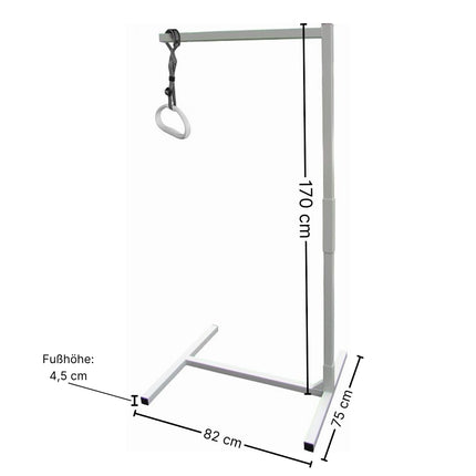 ATC Handels GmbH Gultas pacēlājs, gultas karātavas, stāvēšanas palīglīdzeklis - augstums 170 cm - maks. slodze apm. 90 kg — augstums un garums regulējams stāvus