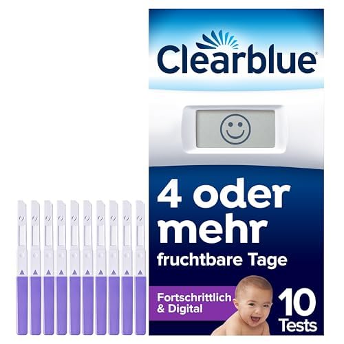 Clearblue auglības ovulācijas testa komplekts, 10 testi + 1 digitālais testa turētājs, uzlabots digitālais sieviešu auglības/ovulācijas tests (testē 2 hormonus), ātrāka grūtniecība