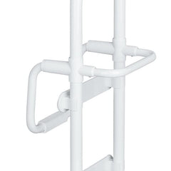 WENKO Secura vannas iekāpšanas palīglīdzeklis, celtspēja līdz 150 kg, izturīgs alumīnijs/plastmasa, 23 x 52 x 22,5–39 cm, balts