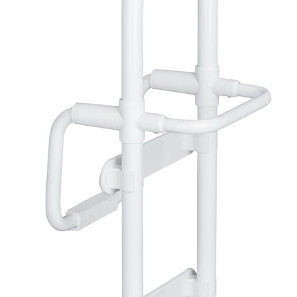 WENKO Secura vannas iekāpšanas palīglīdzeklis, celtspēja līdz 150 kg, izturīgs alumīnijs/plastmasa, 23 x 52 x 22,5–39 cm, balts