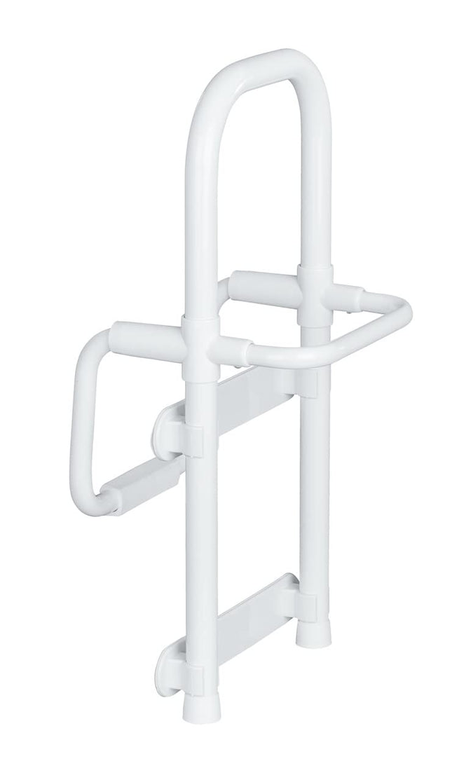 WENKO Secura vannas iekāpšanas palīglīdzeklis, celtspēja līdz 150 kg, izturīgs alumīnijs/plastmasa, 23 x 52 x 22,5–39 cm, balts