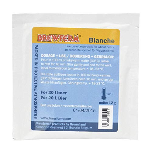 Brewferm Blanche 12 g augšējās fermentācijas alus raugs kviešu alum, sausā rauga