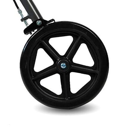 Mobiclinic®, Rollators, Lieli riteņi ceļam, Salokāms, Ar auduma grozu un sēdekli, Izgatavots no alumīnija, Viegls, Izturīgs, Bremzējoši rokturi, Eiropas zīmols, Modelis Sofia, Pelēks