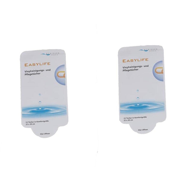 Easylife 2x15 gabali ūdensgultas kopšanas salvetes, vinila tīrīšanas salvetes no Stricker