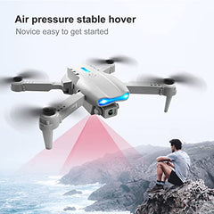 Droni ar kameru pieaugušajiem, iesācējiem, salokāms RC kvadrokopters ar 3 pušu šķēršļu apiešanas funkciju, pārnēsājams WiFi kvadrokopters HD 4k antenā, tālvadības pults