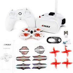 EMAX EZ Pilot FPV drona RTF komplekts, pirmās personas skata droni ar 600TVL CMOS kameru, 25mW video pārraide, mini drons ar aizsargbrillēm un radio raidītāju bērniem, pieaugušajiem un iesācējiem