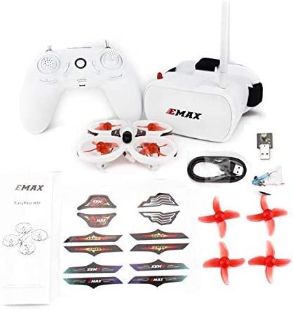 EMAX EZ Pilot FPV drona RTF komplekts, pirmās personas skata droni ar 600TVL CMOS kameru, 25mW video pārraide, mini drons ar aizsargbrillēm un radio raidītāju bērniem, pieaugušajiem un iesācējiem