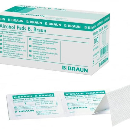 Alkohola salvetes B.Braun - spirta salvetes tīrīšanai ar izopropanolu, (2 x 100 gab.)