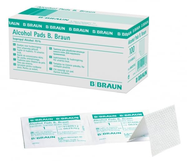 Alkohola salvetes B.Braun - spirta salvetes tīrīšanai ar izopropanolu, (2 x 100 gab.)