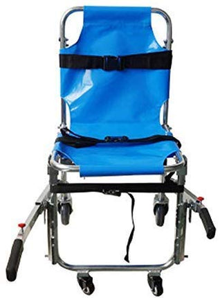 JYLT kāpņu krēsls - ST008 Ātrās palīdzības, ugunsdzēsēju evakuācijas un medicīniskās transportēšanas krēsls ar 4 riteņiem un pacienta nostiprināšanas jostām, celtspēja 350 mārciņas, zils
