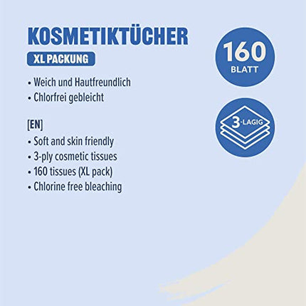 Amazon sejas salvešu kaste, 3 slāņu XL iepakojums, 160 gabali, 1 iepakojums