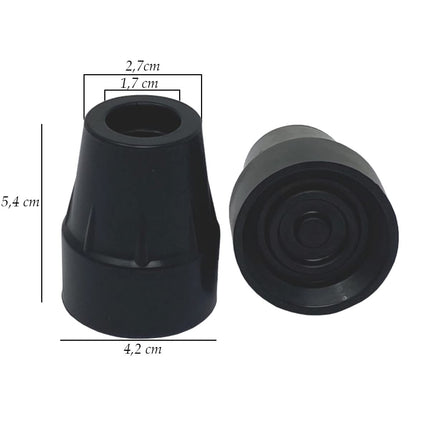 Divu rezerves gumijas kājiņu iepakojums 17 mm un 20 mm. Neslīdošs, pateicoties īstai gumijai ar ielietu metāla disku (17 mm).