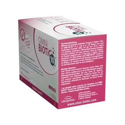 OMNi BiOTiC 10 | 30 porcijas (150 g) | 10 baktēriju celmi | 10 miljardi baktēriju vienā dienas devā | Pulveris | Ar inulīnu | Vegāns | Bez glutēna | Bez laktozes | Ikdienas lietošanai