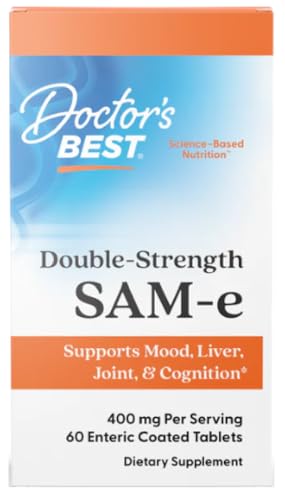 Doctor's Best - SAM-e, 400 mg dubultā stipruma | Garastāvokļa un aknu atbalstam - 60 tabletes