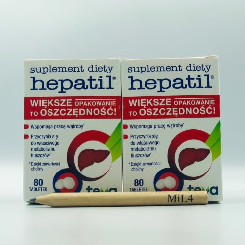 2x Hepatil 80 tabletes - veicina pareizu tauku metabolismu, MiL4 zīmulis, aknu darbības medikamenti, aknu ciroze, aknu reģenerācija, gremošanas uzlabošana