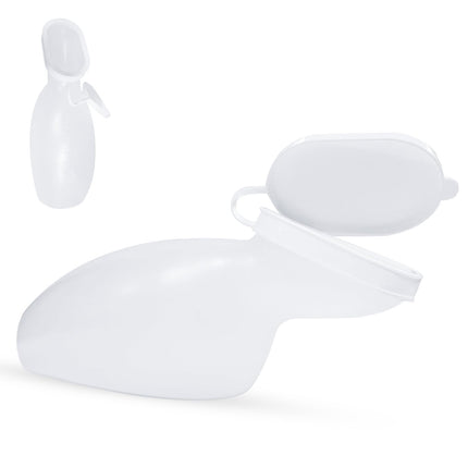 Hygiene100 sieviešu pisuāra pudele, 1 litrs/1000 ml, izturīga, caurspīdīga plastmasas pisuāra pudele ar hermētisku skrūvējamu vāciņu, viegli nolasāmas mērīšanas līnijas, pārnēsājama ceļojumiem