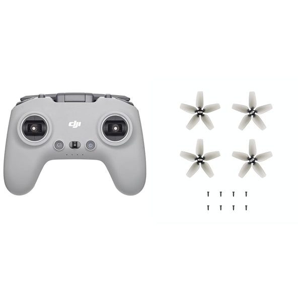 DJI FPV — tālvadības pults, kas ir saderīga ar DJI FPV dronu, drona tālvadības pults, iebūvēta radio vadība, vadības diapazons līdz 6 km, līdz 9 lietošanas stundām un Et — propelleri Avata dronam