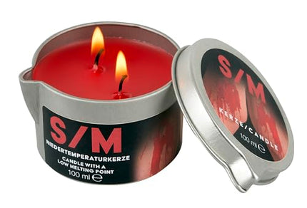You2Toys S/M svece sarkanā burciņā 100ml - Zemas temperatūras svece viņam un viņai, erotiskajām vaska spēlēm, masāžām un S&amp;M spēlēm