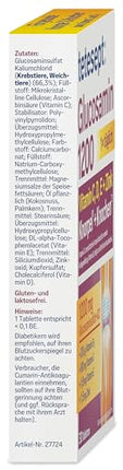 tetesept Glucosamine 1200 - 1 x 30 tabletes - uztura bagātinātājs ar glikozamīnu un lielām D3 vitamīna un C vitamīna devām - veseliem kauliem un skrimšļiem (uztura bagātinātājs)