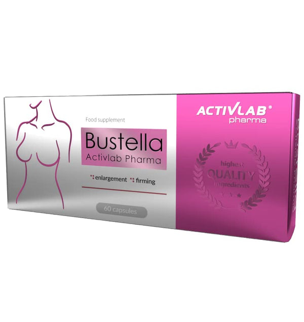 Activlab Pharma Bustella 60 kapsulas, serums krūšu palielināšanai, nostiprināšanai, liftinga efektam, sievietēm pēc grūtniecības, atspiešanās efektam, noslīdējušām krūtīm, vitamīni. Satur fitoestrogēnu avotu.