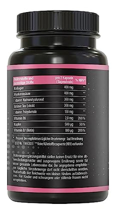 BRNR LADY BRNR - BeautyFit vielmaiņas formula ar B6 vitamīnu, saistaudiem ar varu, kolagēnu, augstu hialuronskābes devu, biotīnu, 120 kapsulas