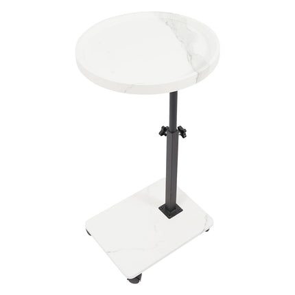 Sindipanda sānu galdiņš ar riteņiem - 40 cm - pārvietojams sānu galdiņš, 360° rotējošs augšējais guļamistabas sānu galdiņš gultai un dīvānam, divstāvu uzglabāšanas vieta, 40-80 cm regulējams augstums