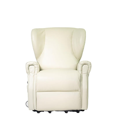 POLTRONE ITALIA Vanessa Leather 2 Motors PERSONALIZĒTS TV krēsls ar elektrisko piecelšanās palīglīdzekli Medicīnas ierīce 4 riteņi Mikroatsperu sēdeklis Netīrumus atgrūdošs senioru krēsls Relaksējošs krēsls Bēšs
