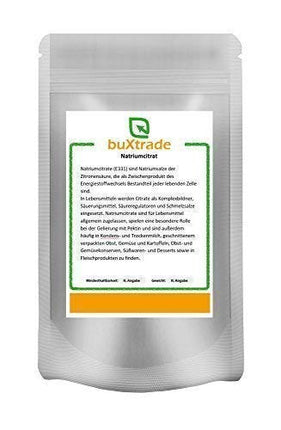 2 x 500 g nātrija citrāts E331 TNC trinātrija citrāts tīra citronskābes sāls citrons 1 kg