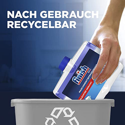 Finish Deep Dishwasher Cleaner – šķidrs trauku mazgājamās mašīnas tīrīšanas līdzeklis pret kaļķakmeni un taukiem tīrai trauku mazgājamajai mašīnai – 1 x 250 ml mašīnu tīrīšanas līdzeklis