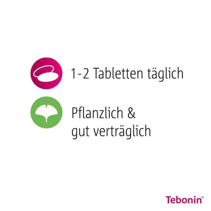 Tebonīna intensitāte 120 mg | 30 gabali | akūta un hroniska tinīta ārstēšanai* | augu izcelsmes zāles ar ginkgo biloba ekstraktu | palīdz pret troksni ausīs* un reiboni | ar īpašu ginkgo ekstraktu