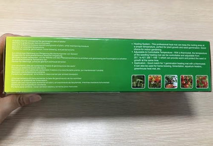 AIICIOO apkures paklājiņš ar termostatu stādu apkures paklājiņi siltuma paklājiņš augiem iekštelpu siltumnīca sēklu dīgšanai augi terārija sasilšana kultivēšana apkures paklājiņš 10x20 collas 18W
