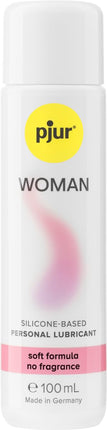pjur WOMAN (100ml) - uz silikona bāzes veidots lubrikants sievietēm - tirpšanas sajūtai seksā un ilgākam baudījumam - ideāli piemērots jutīgai ādai