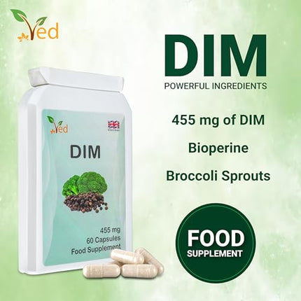 DIM 455 mg vienā porcijā 60 kapsulas (60 dienu krājums)