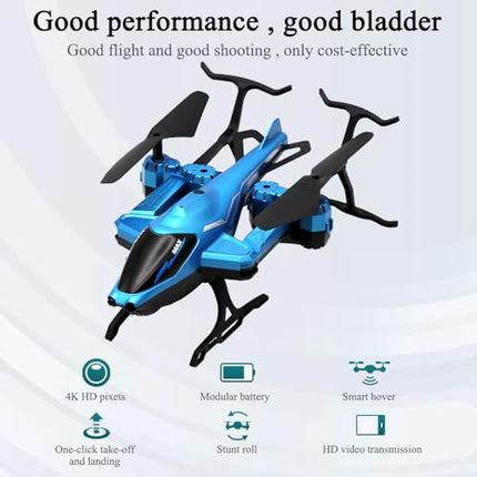 OBEST 2.4G RC drons ar HD 1080P kameru bērniem, var uzņemt fotoattēlus un video, kvadrokopters ar 3D pagriezieniem, 15 minūšu lidojuma laiks, rotaļu drons-helikopters bērniem un iesācējiem