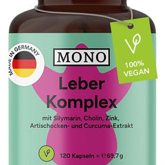 MONO aknu komplekss – 120 vegānas kapsulas ar silimarīnu, holīnu un cinku