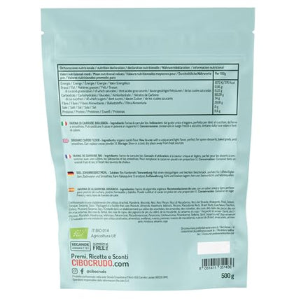 Bioloģisks ceratoniju pulveris - 500 g. Dabīgs saldums, bagāts ar šķiedrvielām un minerālvielām. Ceratonijas pulveris no ceratonijas koka. Asinszāles milti.
