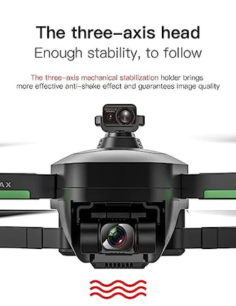 LUXWALLET Ai-Fly² GPS profesionāls drons - šķēršļu noteikšana - 4K kamera + tālummaiņa - stabilizators - 5G WiFi FPV - 1,2 km diapazons - 2x akumulators