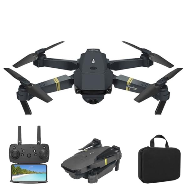 Drons ar kameru 4K pilns komplekts Airon drons bērniem un pieaugušajiem Raptor 8K drons Mini drons salokāms kvadrokopters, 120° panorāmas režīms, palēninātas kustības režīms, 360° rotācija
