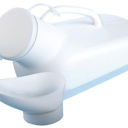 Maximex urīna pudelīte Unisex, ar cieši aizveramu aizdari un mērogu līdz 800 ml, piemērota arī sievietēm, izmēri (platums x augstums x dziļums): 32,5 x 15 x 10 cm